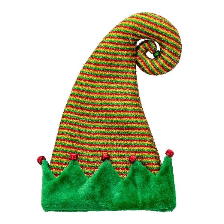 Gorro Elfo Poliéster 41x30 cm | Accesorio Navideño