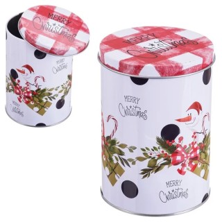 Caja Metal X’MAS 9x9x12,8 cm | Decoración Navideña y Regalos