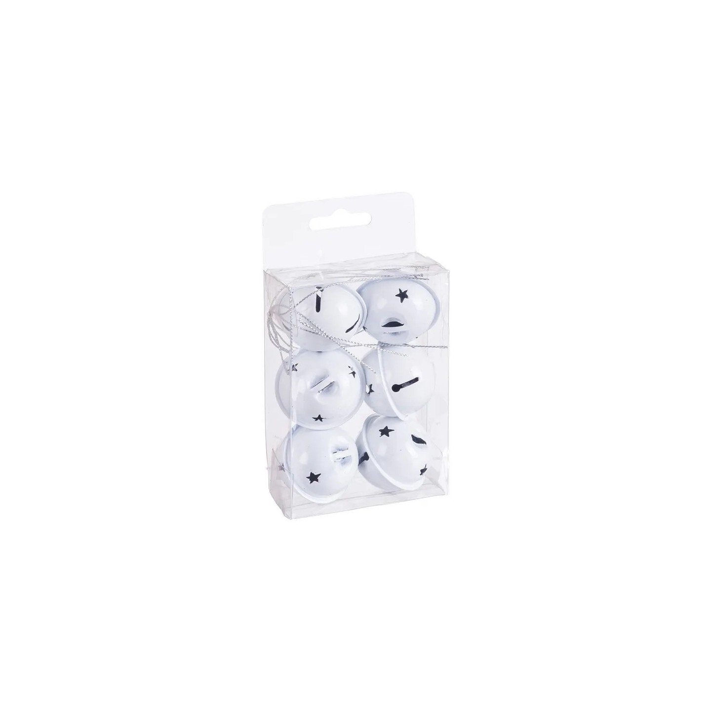 Set 6 Cascabeles Metal Blanco 4x4x4 cm | Decoración Navideña Set 6 Cascabeles Metal Blanco 4x4x4 cm | Decoración Navideña