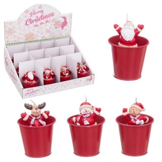 Vela Figura Navideña 100% Parafina 6x4x7,5 cm | Decoración de Navidad