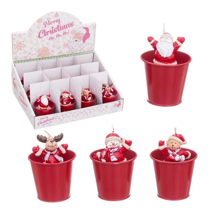 Vela Figura Navideña 100% Parafina 6x4x7,5 cm | Decoración de Navidad