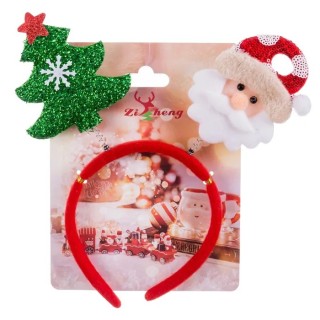 Diadema Papá Noel 22x1,5x24 cm | Accesorio Navideño