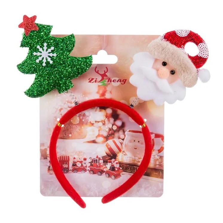 Diadema Papá Noel 22x1,5x24 cm | Accesorio Navideño