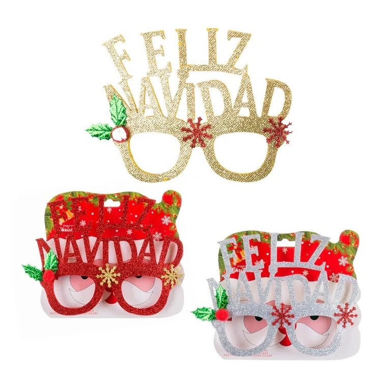 Gafas Feliz Navidad PP 13x16 cm | Accesorio Festivo Navideño