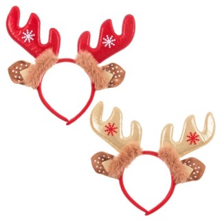 Diadema Reno Poliéster 23x25 cm | Accesorio Navideño