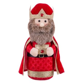 Rey Poliéster rojo 13x10x31 cm | Figura Pesebre Navideño Rey Poliéster rojo 13x10x31 cm | Figura Pesebre Navideño
