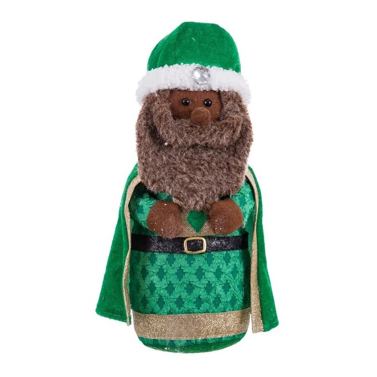 Rey Poliéster Verde 13x10x31 cm | Figura Pesebre Navideño Rey Poliéster Verde 13x10x31 cm | Figura Pesebre Navideño