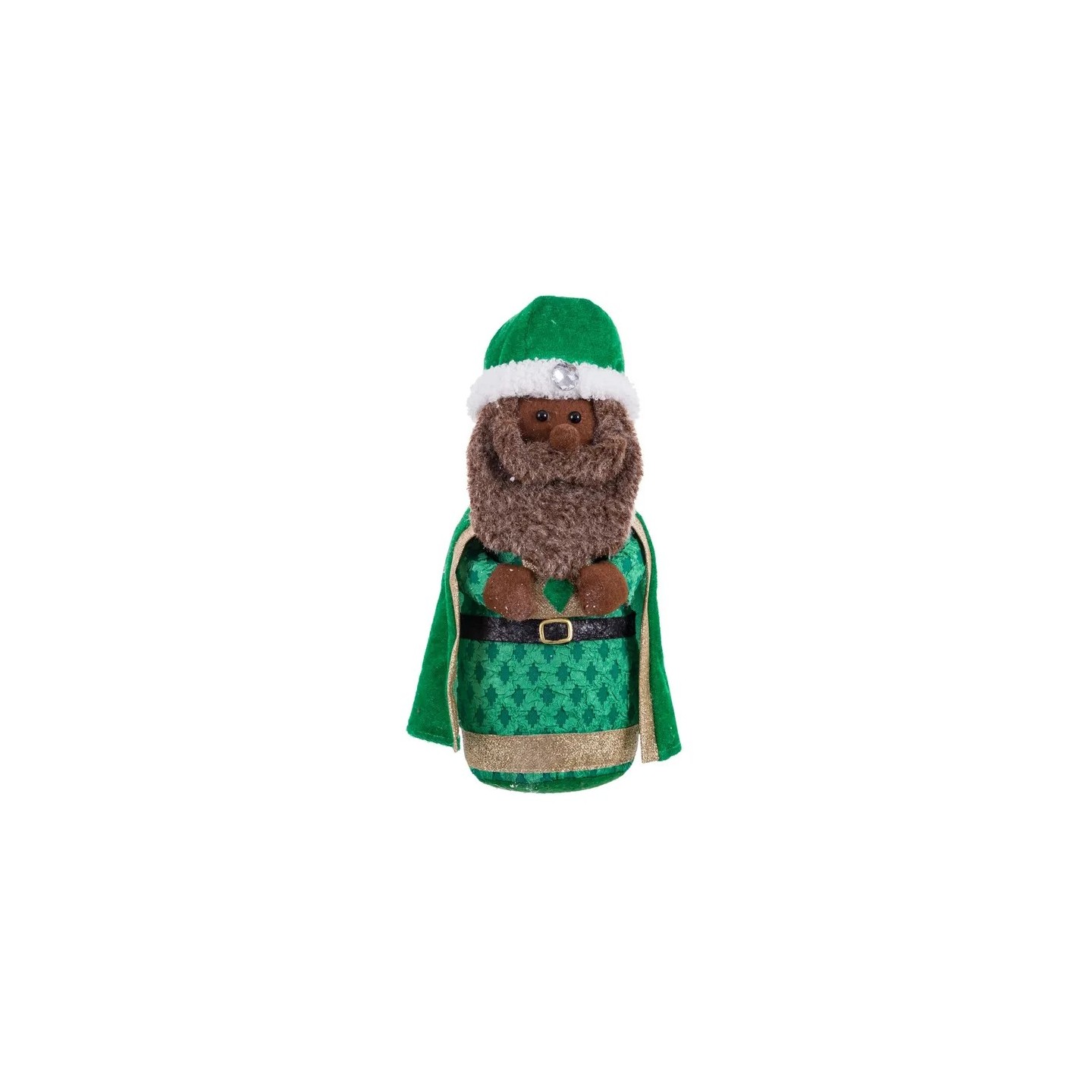 Rey Poliéster Verde 13x10x31 cm | Figura Pesebre Navideño Rey Poliéster Verde 13x10x31 cm | Figura Pesebre Navideño