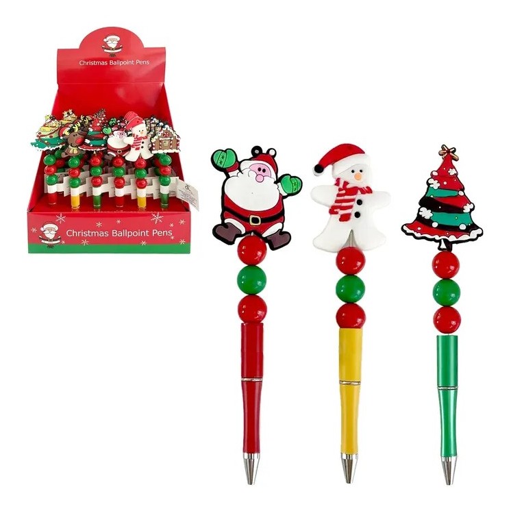 Bolígrafo Plástico 6 Modelos 3x1x21 cm | Detalle Navideño