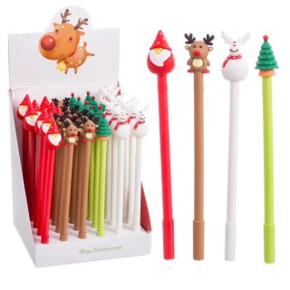 Bolígrafo Figuras ABS-PVC 4 Modelos 2,5x2x20 cm | Detalle Navideño