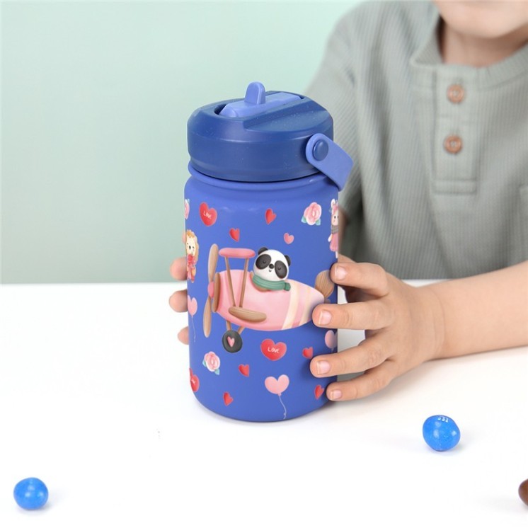 Botella Térmica Infantil 330ml Dark Blue Lovely Travellers | Globos al Aire Tenerife