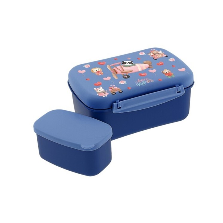 Tupper Hermético 900ml Dark Blue Plane Lovely Travellers | Globos al Aire Tenerife