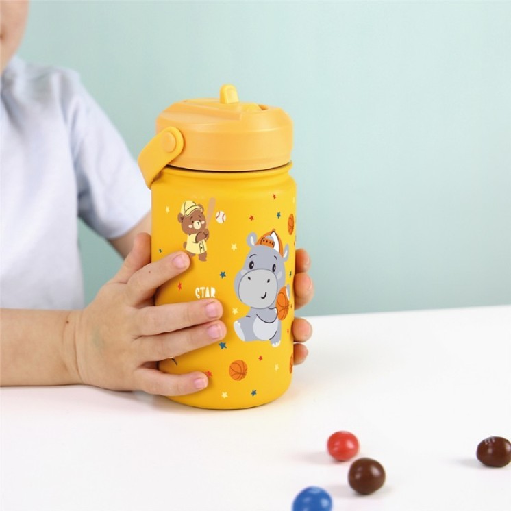 Botella Térmica 330 ml Mustard Basketball | Globos al Aire Tenerife