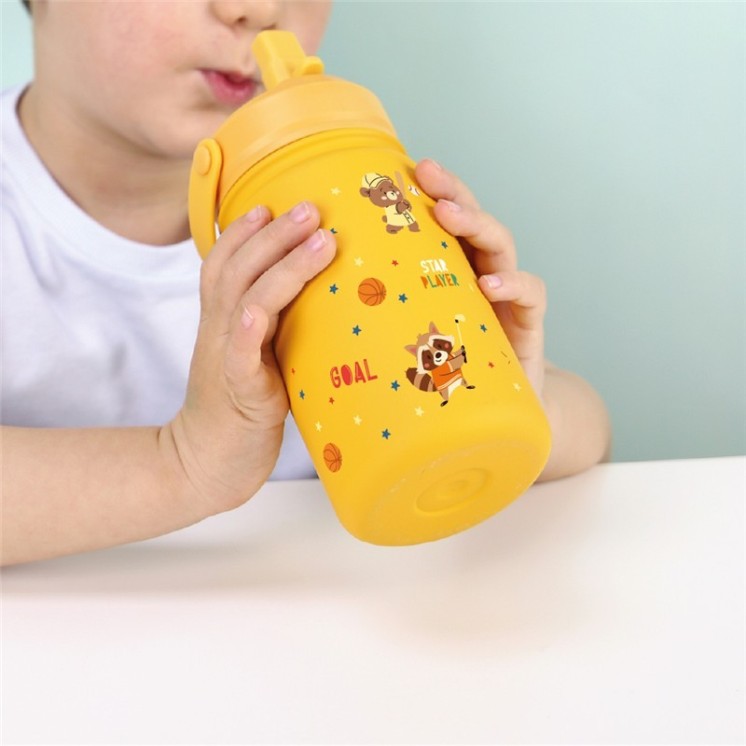 Botella Térmica 330 ml Mustard Basketball | Globos al Aire Tenerife