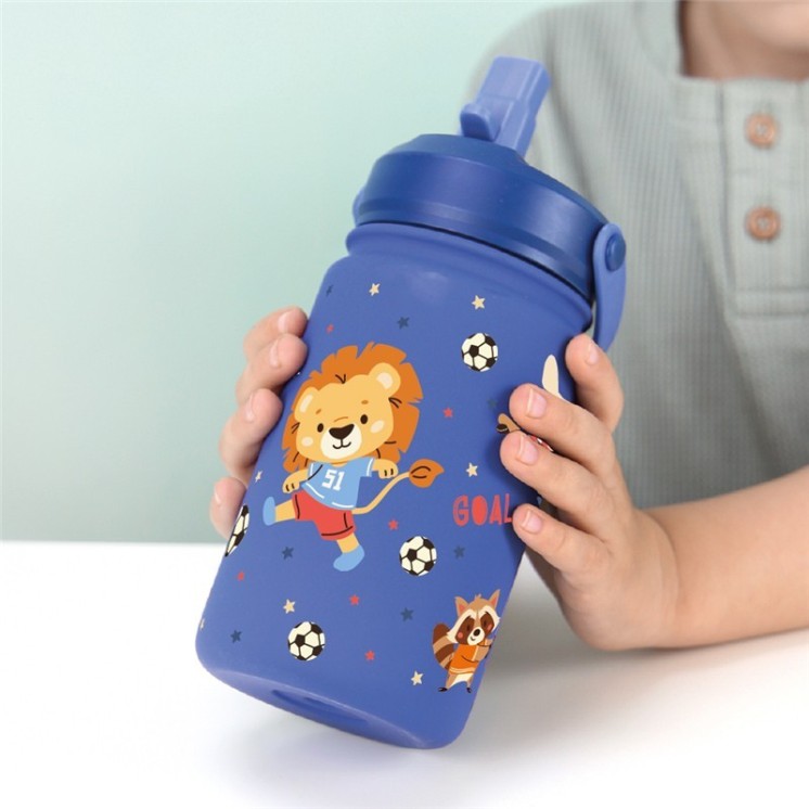 Botella Térmica 330 ml Dark Blue Football | Globos al Aire Tenerife