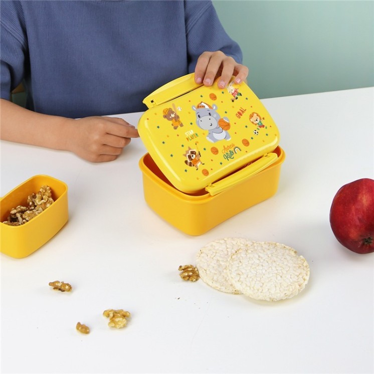 Tupper Hermético 900 ml Mustard Basketball | Globos al Aire Tenerife