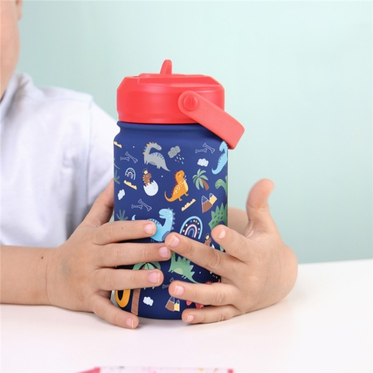 Botella Térmica 330 ml Blue Dino Land | Globos al Aire Tenerife