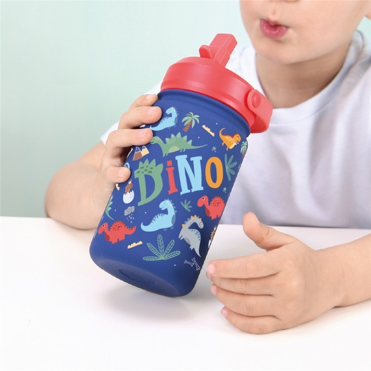 Botella Térmica 330 ml Blue Dino Land | Globos al Aire Tenerife