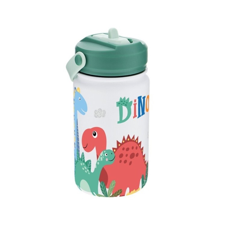 Botella Térmica 330 ml Ice Green Dino Land | Globos al Aire Tenerife
