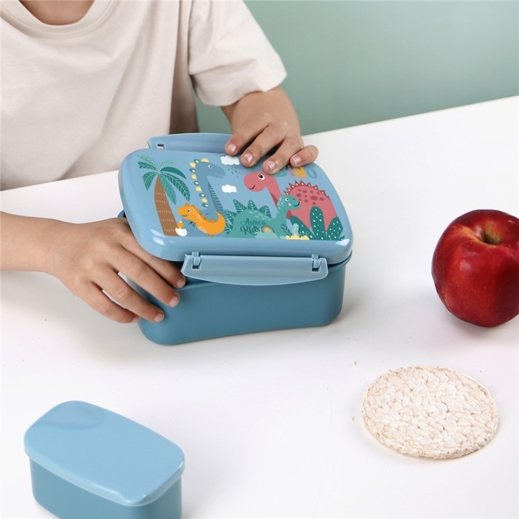 Tupper Hermético 900 ml Emerald Dino Land | Globos al Aire Tenerife