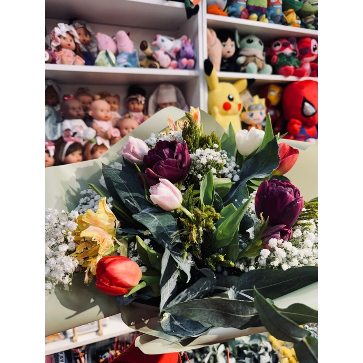 Ramo de Tulipanes en Colores Variados | Regalos con Amor
