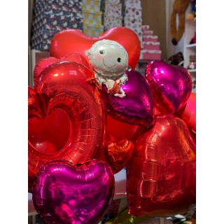 Guirnalda de 2 metros de globos de foil San Valentín en La Orotava