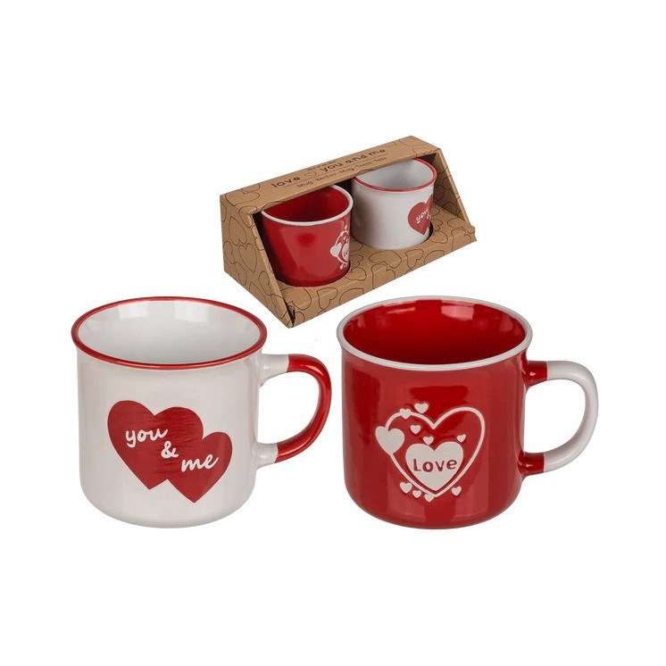 Taza 330 ml “Love” & “You & Me” – Regalo San Valentín