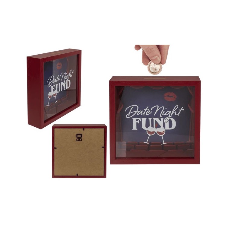 Hucha de Madera “Date Night Fund” – Regalo Romántico San Valentín