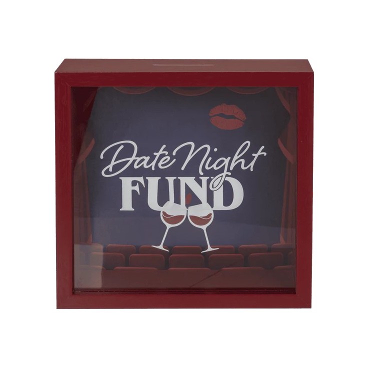 Hucha de Madera “Date Night Fund” – Regalo Romántico San Valentín