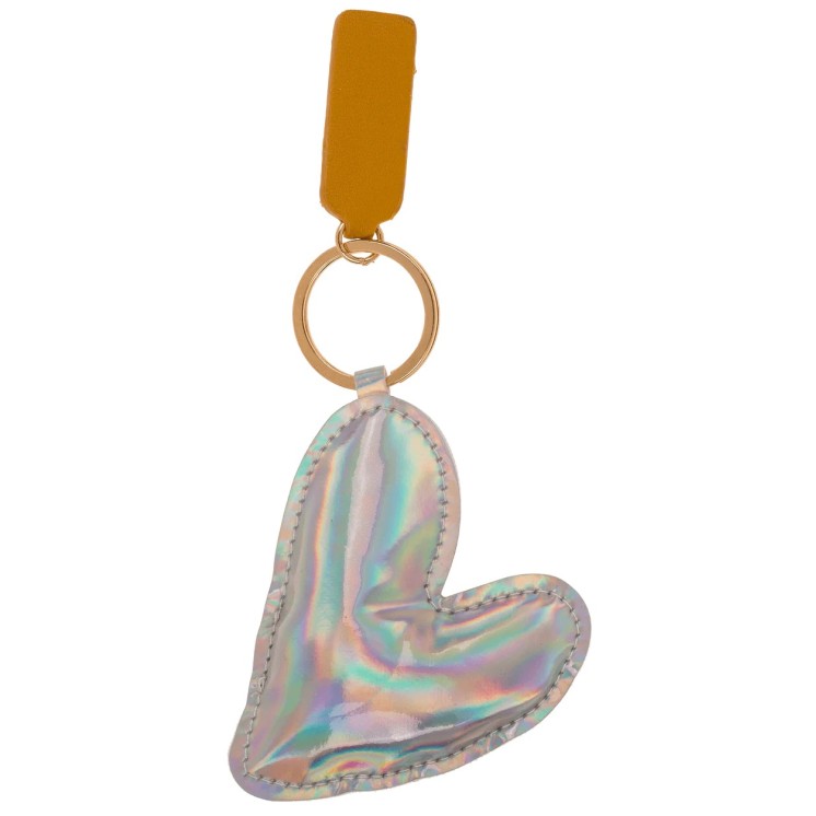 Llavero Efecto Metal en Forma de Corazón – 4 Colores a Elegir