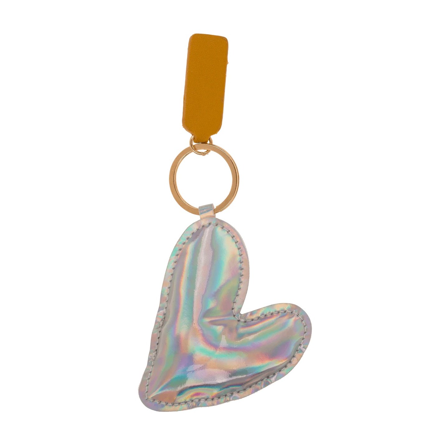 Llavero Efecto Metal en Forma de Corazón – 4 Colores a Elegir