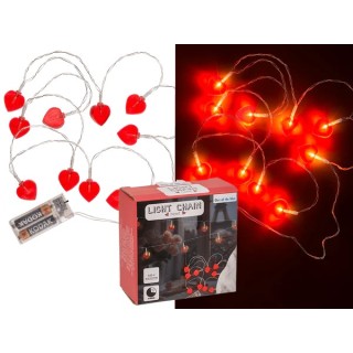 Corazón de Cadena Luminosa con 10 LED – 165 cm, Temporizador 6/18h