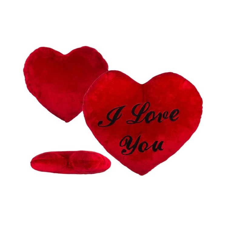 XXL Corazón Rojo de Peluche “I Love You” 60 cm – Regalo Gigante