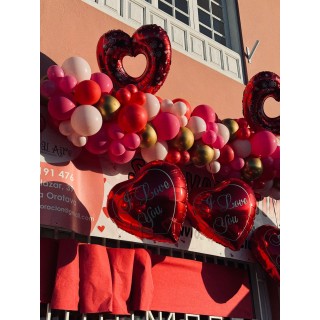 Guirnalda Love de Globos de Látex y Foil Colgante 3 Metros | San Valentín