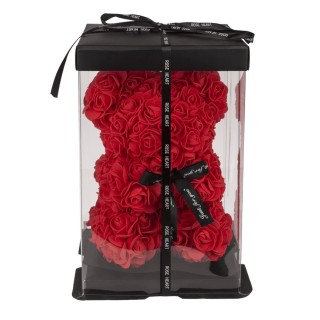 Osito Rosas en Caja de Regalo 25 × 16 × 16 cm – Detalle Tierno