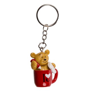 Llavero de Metal Oso en Taza “I Love You” – 4 Modelos con Bolsita