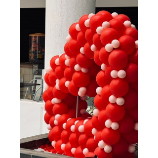 Corazón de Globos Gigante San Valentín 1,50 m | Globos al aire decoración