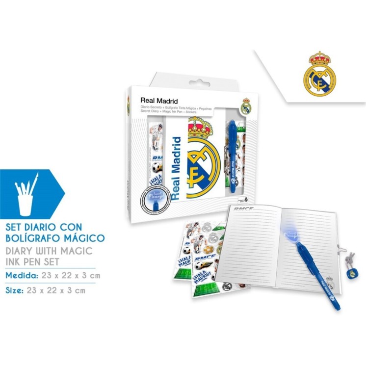 Diario Real Madrid con Bolígrafo Mágico | Fan Oficial