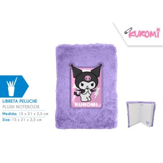Libreta Plush A5 Kuromi | Papelería Sanrio