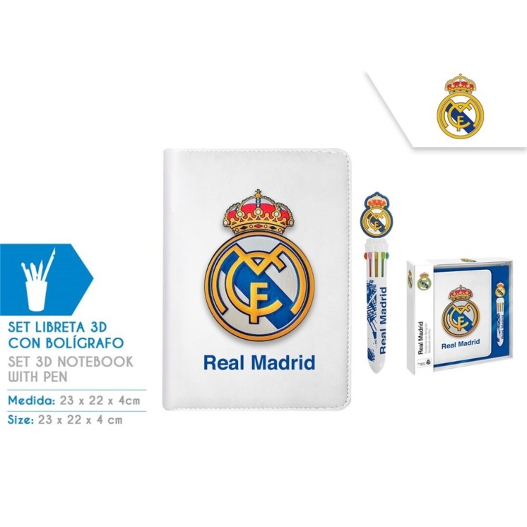 Libreta EVA con Bolígrafo Real Madrid | Accesorios Oficiales