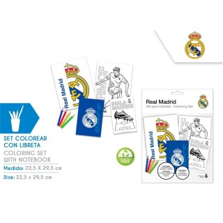 Set de Colorear con Notebook Real Madrid | Papelería Oficial