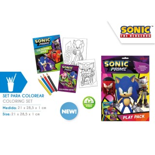 Set de Colorear con Notebook Sonic | Papelería Infantil