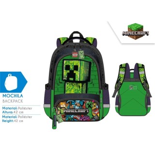 Mochila Minecraft 42 cm para Niños y Adolescentes