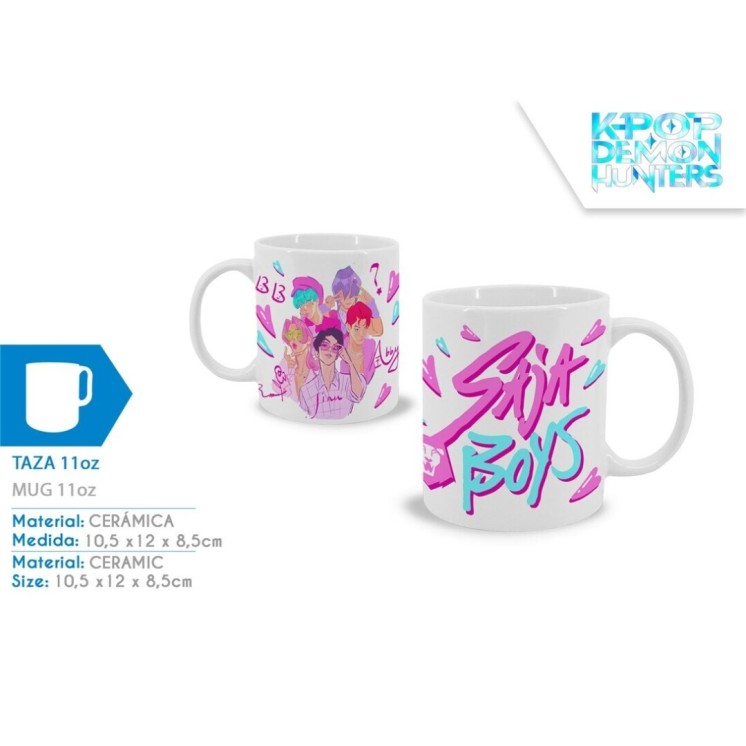 Taza Cerámica 325ml Saja Boys K-Pop Demon Hunters | Globos al Aire