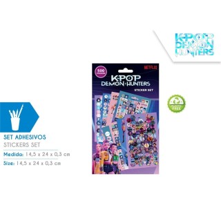 Libreta 500 Pegatinas K-Pop Demon Hunters | Globos al Aire