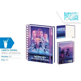 Libreta Espiral A5 K-Pop Demon Hunters | Globos al Aire