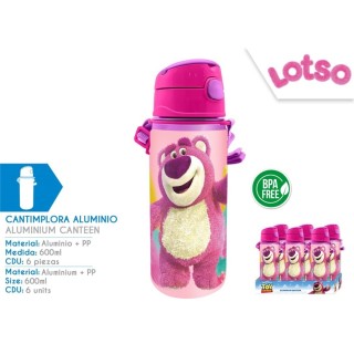 Botella de Aluminio 600 ml con Asa | Diseño Lotso