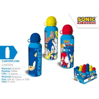 Botella de Aluminio 500 ml | Surtido 3 Diseños Sonic