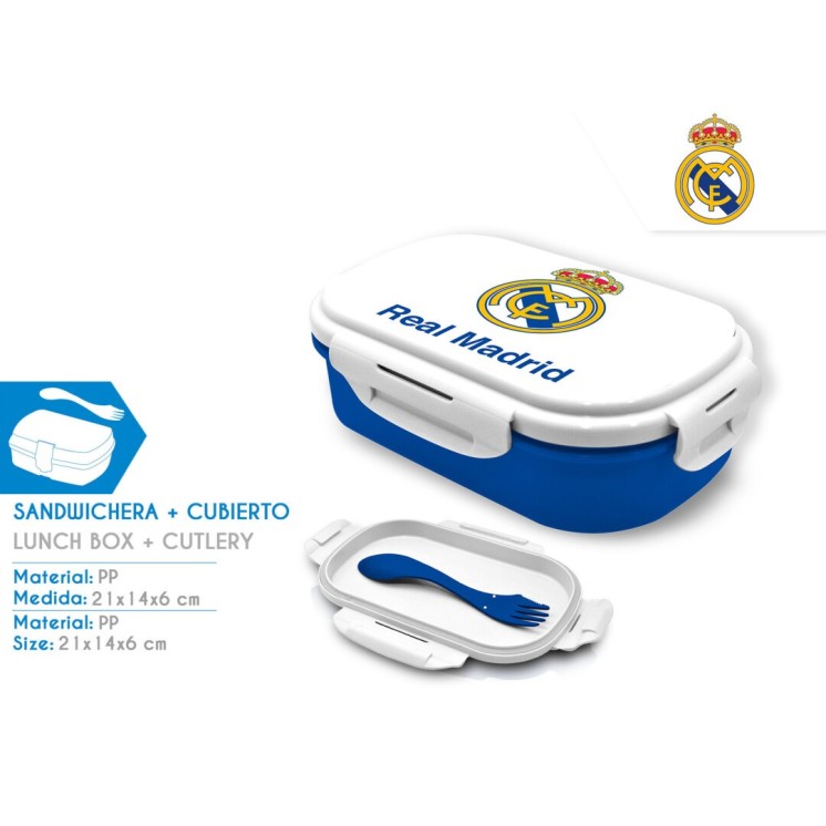 Sandwichera con Cubiertos | Diseño Real Madrid