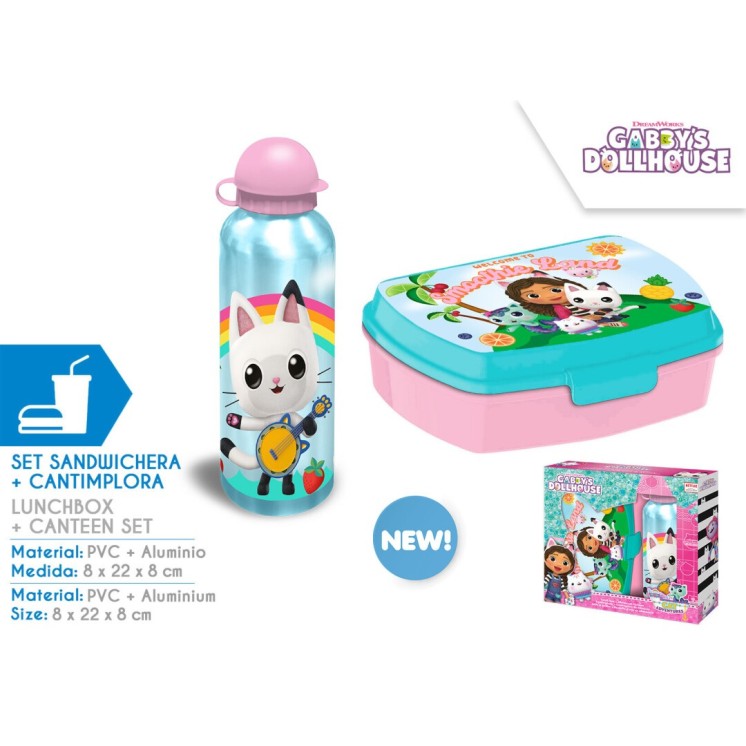 Set Botella 500 ml + Sandwichera | Gabby’s Dollhouse